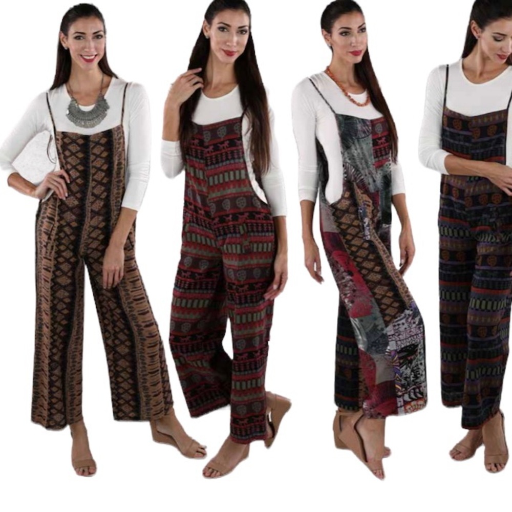 NWT.  Funky Sacred Threads Overalls L/XL. BL/RD 1.   221305 - Picture 3 of 9